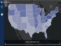 Thumbnail of the Percent of Veterans using VA Benefits and Services map Thumbnail of the Percent of Veterans using VA Benefits and Services map
