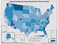 Thumbnail of the Veteran Population by Congressional District map Thumbnail of the Veteran Population by Congressional District map